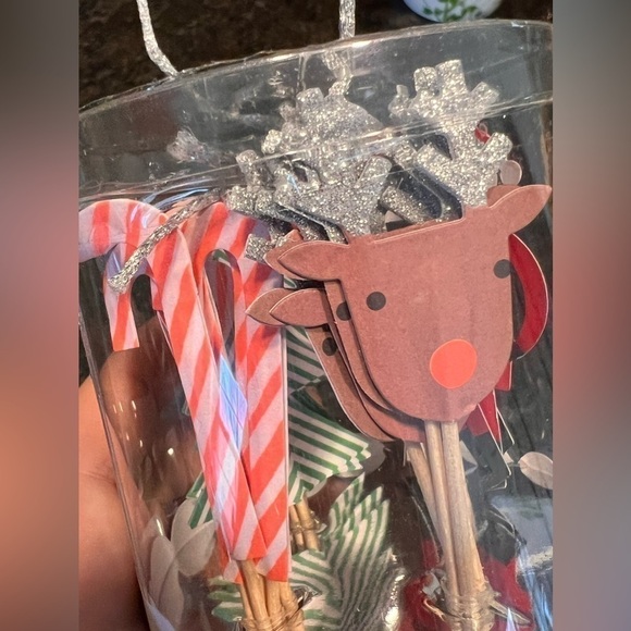 24 pack meri meri christmastree picks holiday party cupcake sweets savory decor - Picture 2 of 3